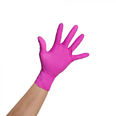 Pink Paws Nitrile Gloves - 100 Count