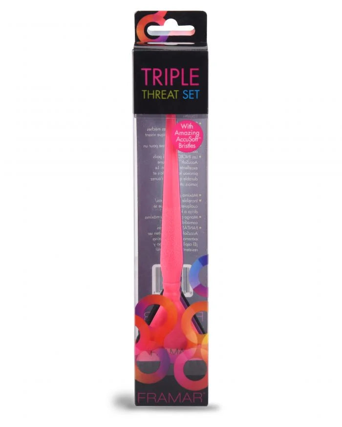 Framar Triple Threat Brush Set 3 Pack
